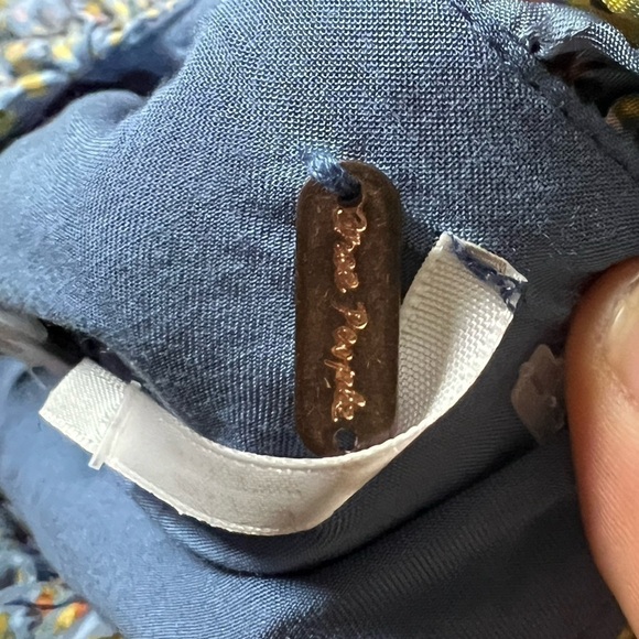 Free People Sweetest Thing Long Sleeve Minidress Midnight Cowboy SZ 6 NWT - Picture 12 of 12